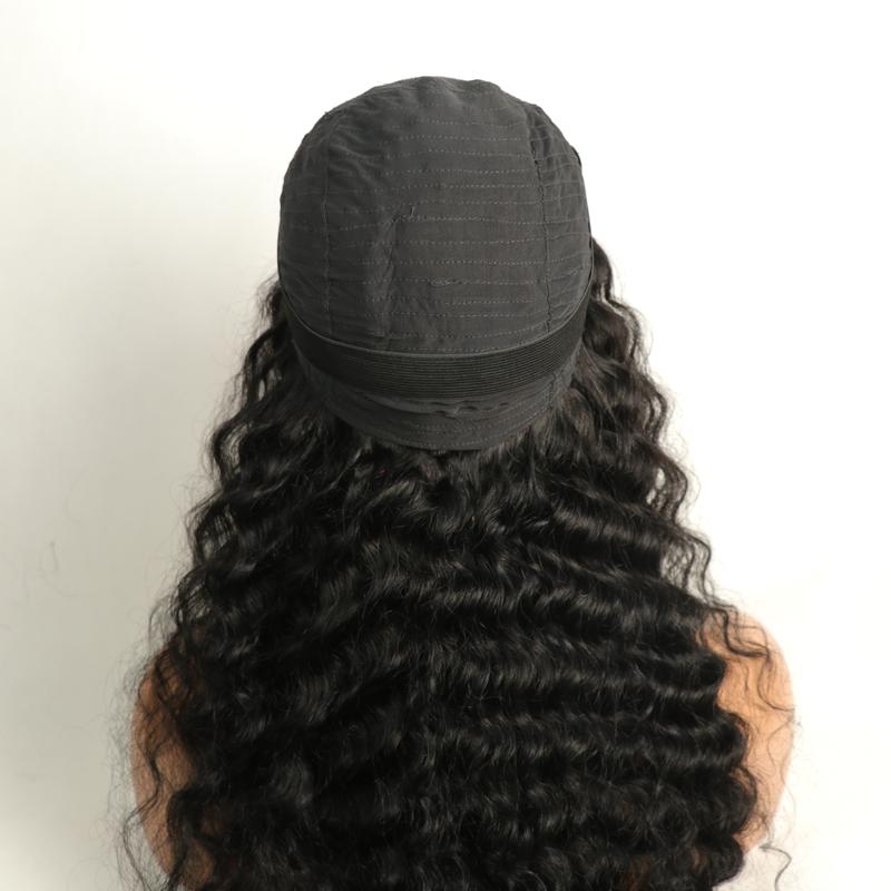 Bling Hair Glueless Wigs Deep Wave Human Hair Wig 6x4 Pre-Cut Curly Water Wave 5x5 7x5 9x6 Lace Closure Wigs 180% Density Ready Go Wigs For Women