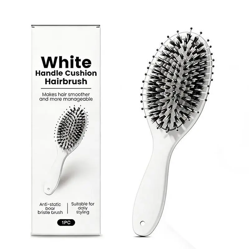 First Time Big Discount on Pure Boar Bristle & Nylon Brush for Silky, Shiny Hair – Includes Ergonomic Wide Paddle and Travel Cover
