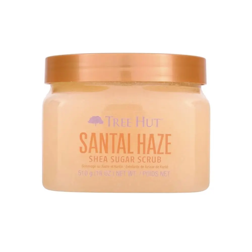 Tree Hut Santal Haze Body Scrub, Exfoliating & Hydrating Sugar Scrub with Shea Butter & Essential Oils, Smooth Skin, Body Exfoliator For All Skin Types, Self Care Gifts for Women, Vegan, 18 Oz