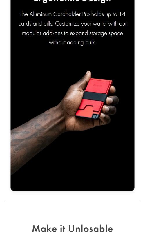 Ekster Cardholder Pro - Lifetime Warranty - Smart Wallets With Pop-up Card Access - Holds 1-14 Cards - 100% Recycled Aluminum 6061