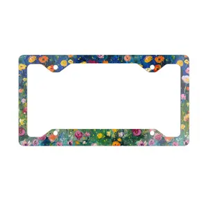 Monet Wildflower License Plate Frame, Cottagecore Painting Exterior Vehicle Accessories for Car Bumper, New Car Gift For Her, Gift for Mom