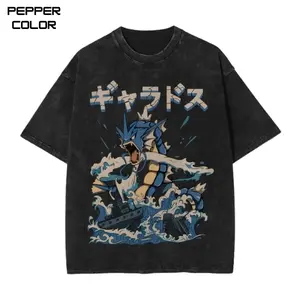 Vintage Gyarados Attack Graphic Tees, PKM Shirt, Anime Shirt, Anime Merch, Unisex Streetwear Tee, cotton crewneck shirt, Gift for Men, Women, Anime Lover Gift