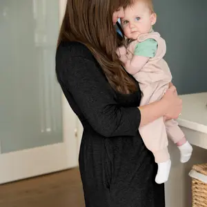 Nursing & Maternity Draped Bamboo Robe