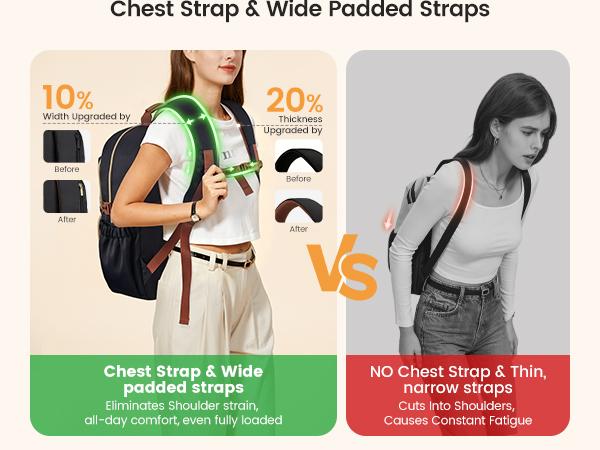 LOVEVOOK Laptop Backpack for Women, 15.6 Inch Travel Backpack with Giant Tumbler Holder Pocket, Multi-Pocket College School Bookbag Purse, Water-Resistant Work Daypack for Teacher Nurse