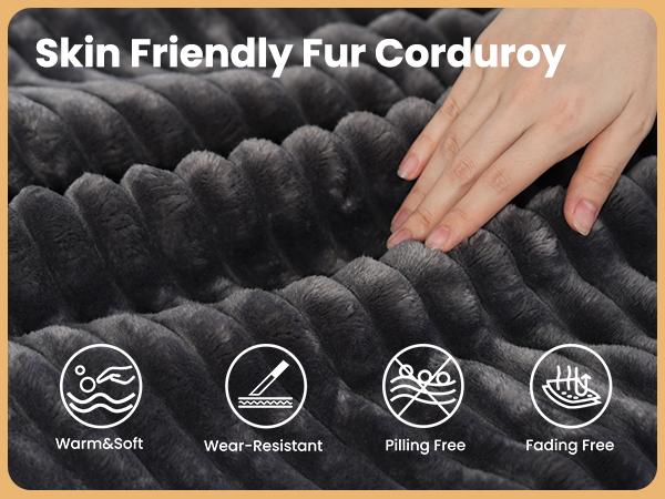 HOOOWOOO 59"W Oversized Round Sofa Bed - Boneless& Modern O-Shape, Lazy Bean Bag Chair, Deep Seat Couch with 3 Pillows, Plush Corduroy Fabric Chaise Lounge, No Assembly Required