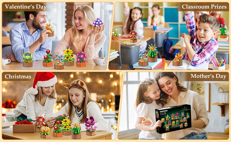 15 Pack Valentines Flowers Plants Mini Building Set - 1314PCS 3.6MM Flower Succulents Botanical Collection Block Toy for Home Office Décor, Birthday Gifts for Adults Women Boys Girls 10+ 15 Pack Valentines Flowers Plants Mini Building Set - 1314PCS 3.6MM Flower Succulents Botanical Collection Block Toy for Home Office Décor, Birthday Gifts for Adults Women Boys Girls 10+
