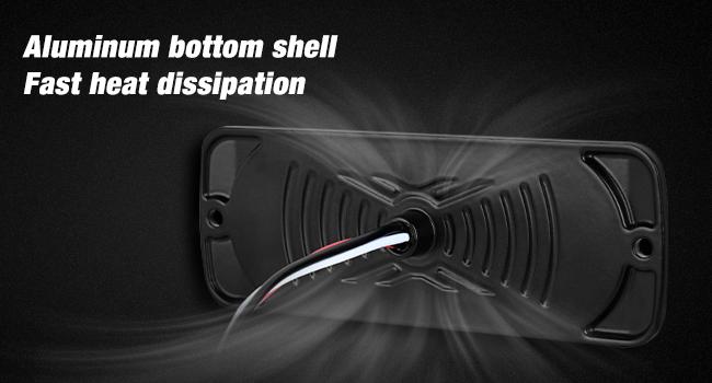 Nilight 5.5 Inch Aluminum Housing Tail Light 2 PCS 24 LED White Back Up Reverse Marker Light Surface Mount IP67 Waterproof for 10-30V RV Camper Trailer Truck Bus Boat