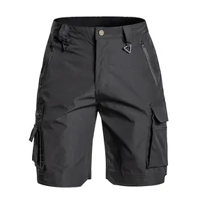 HOMUG Men's Cargo Shorts, featuring an elastic waistband and multifunctional pockets. Made from wear-resistant fabric, they are suitable for outdoor sports, available in a variety of colors, and ideal for casual wear in spring and summer.
