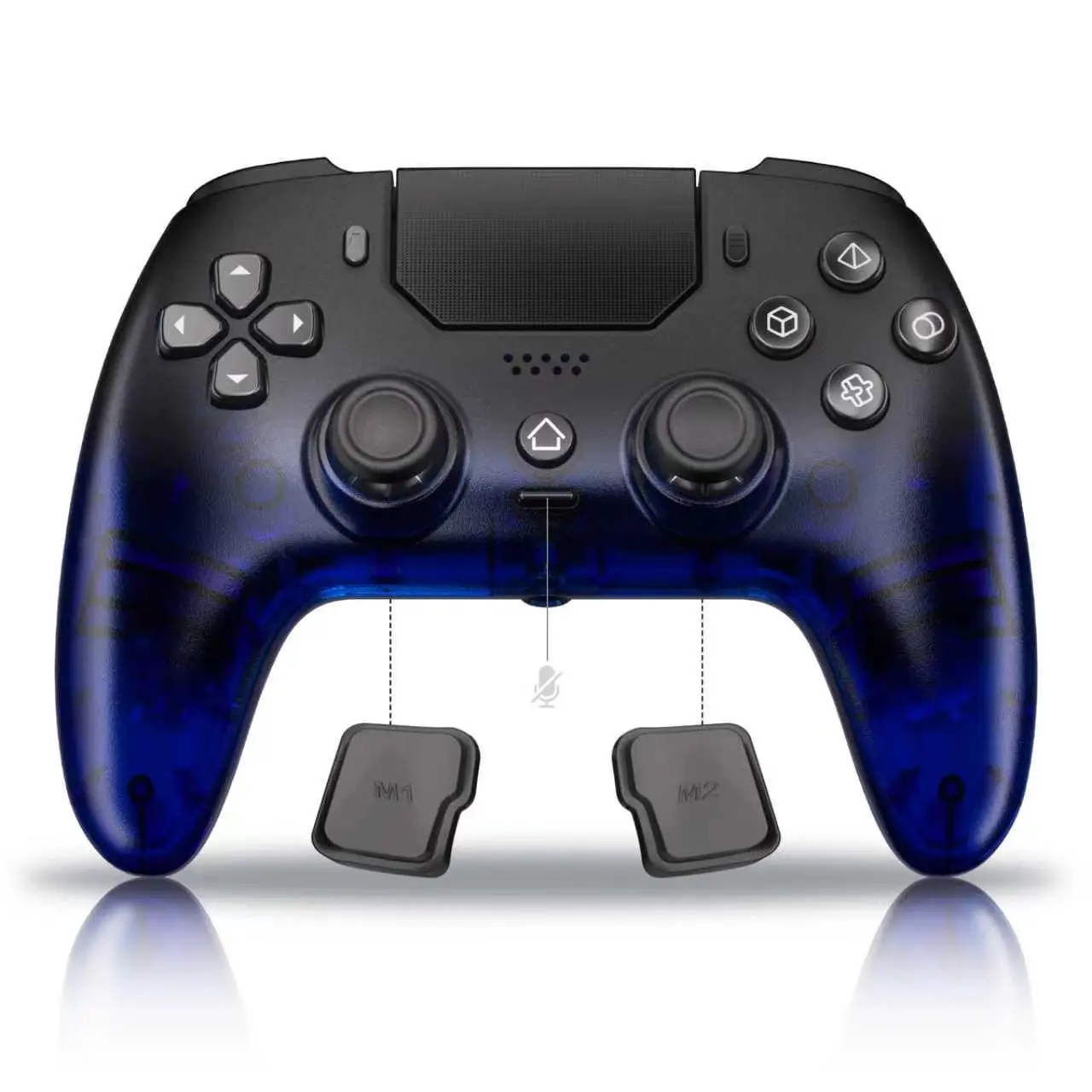 YUYIU Hall Effect Wireless Controller for PS5/PC – PS5 Accessories, Gamer Stuff, Programmable Macro Back Buttons, 6-Axis Gyro, Dual Vibration Adds to Every Hit, Turbo, Touchpad, Bluetooth 5.0, 3.5mm Audio & Mic, Wireless Gaming Controllers