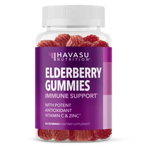 Sambucus Elderberry Gummies For Adults - Immune Support Healthcare Edible Elderberry with Vitamin C and Zinc - Berry-Flavored Gummies (60 Gummies)
