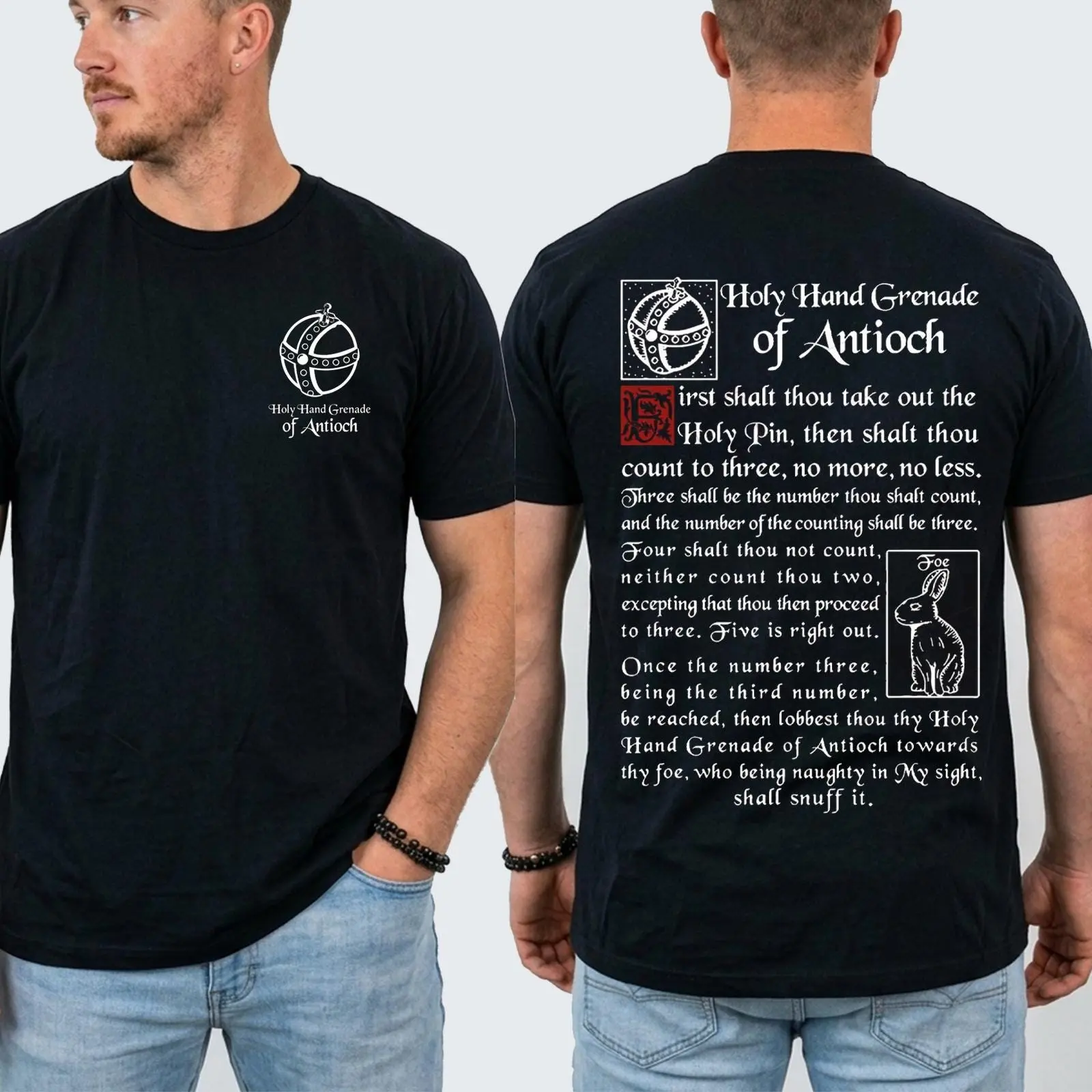 The Holy Hand Grenade of Antioch T-Shirt, Monty Python Meme Comfort Colors Shirt, Killer Rabbit 1975 Weirdcore Tee, Funny Retro Movie Quote