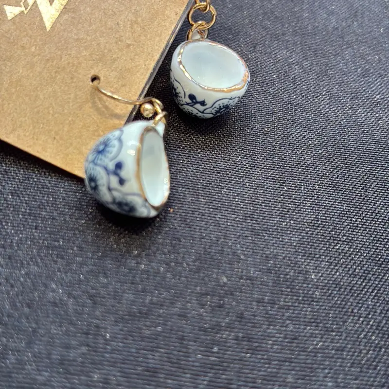 Porcelain Tea Cup Earrings