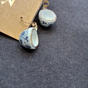Porcelain Tea Cup Earrings