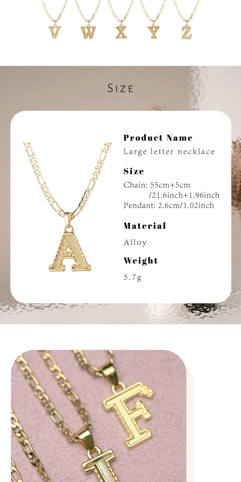 Charm Trendy 18K Gold Plated Initial Necklace for Women and Men,26 Letter Capital Monogram Pendant Necklace, Personalized Simple Elegant Jewelry ,Ideal Gift for Girlfriend on Birthday/Valentine's Day/Anniversary/Everyday,Exquisite Daily Outfit Decor