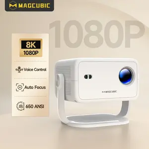 [US warehouse] Magcubic L018 Auto Focus Projector 650ANSI Android 14.0 8K Videosource Supported Native 1080P Wifi6 BT5.2 Built-in HiFi Speaker Allwinner H726 Fully Auto Keystone Correction Portable Movie Outdoor Airmouse Intelligent