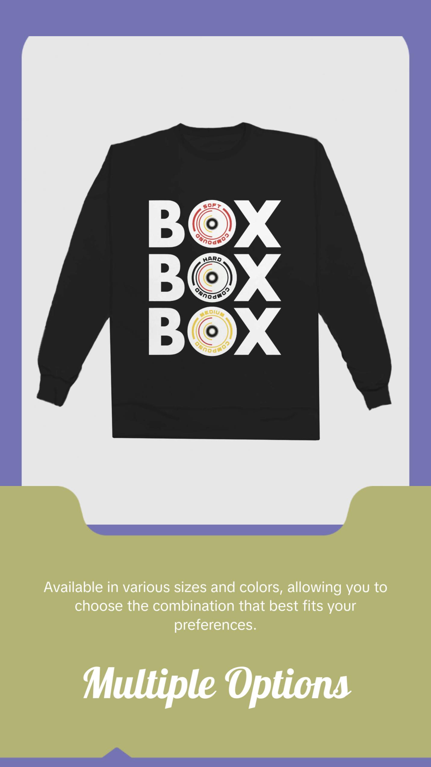 Formula 1 Sweatshirt, Box Box Box Formula 1, F1 Sweater, Formula 1 Shirt, F1 Sweatshirt, Formula 1 Gifts, Formula 1 Merch.
