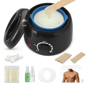 250ml Mini Waxing Kit for Women, Hard Hot Wax Kit for Hair Removal, At Home Waxing Kit for Bikini & Underarms & More, Sensitive Skin, Precise Temp Control, Compact Single Person Use