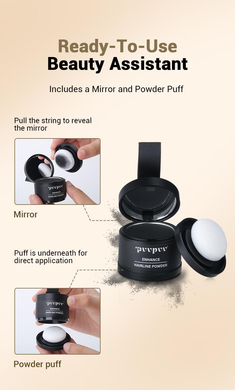 PVVPVV Hairline Powder | BUY 1 GET 1 FREE + Free Brush | Sweatproof Puff Design, Instant Confidence
