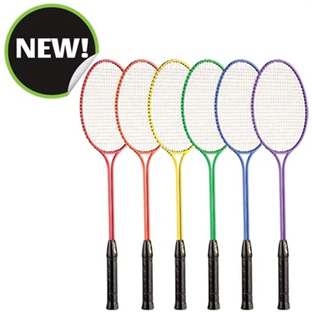 Champion Sports BR30SET All-Steel Frame Badminton Racket - 26x8x1 in, Assorted Colors
