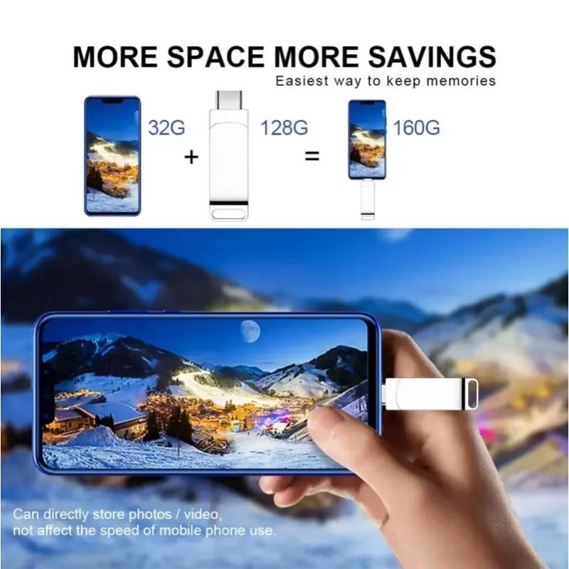 16TB Flash Drive USB 3.2 High Speed Metal U Disk Type-C Memory Stick Waterproof Storage PC Phone Data Transfer New 2026