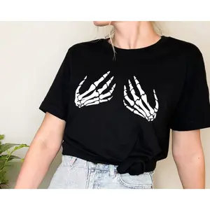 Skeleton Hands Shirt, Halloween Skeleton Shirt, Fall Shirt, Halloween Party Shirt, Gifts For Her, Halloween Gifts graphic tee graphic t-shirts