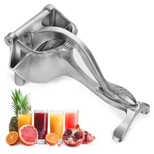 Fruit Juice Squeezer Handheld Aluminum Alloy - Manual Juicer Hand Press, Non-Slip Ergonomic Handle, Easy to Use & Clean, 0.6 L Capacity - Great Bar Juicer for Citrus, Pomegranate, and Other Fruits