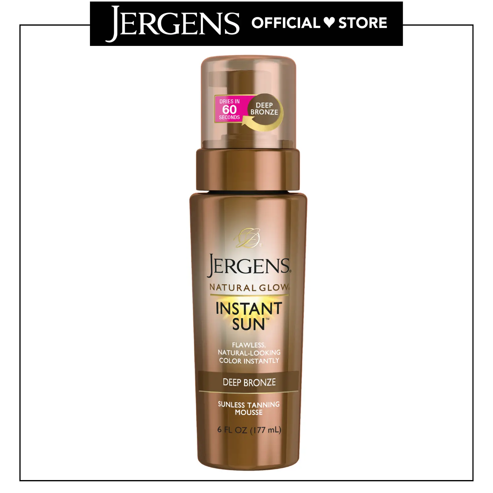 Jergens Natural Glow Instant Sun Moisturizing Mousse, Deep Bronze Jergens Natural Glow Instant Sun Moisturizing Mousse, Deep Bronze