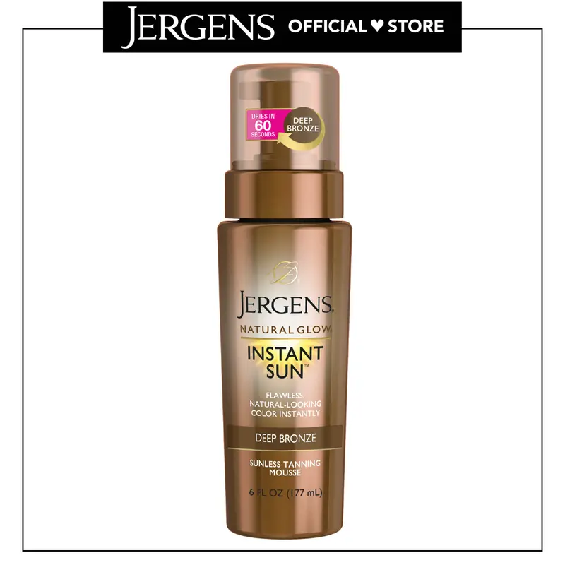 Jergens Natural Glow Instant Sun Moisturizing Mousse, Deep Bronze