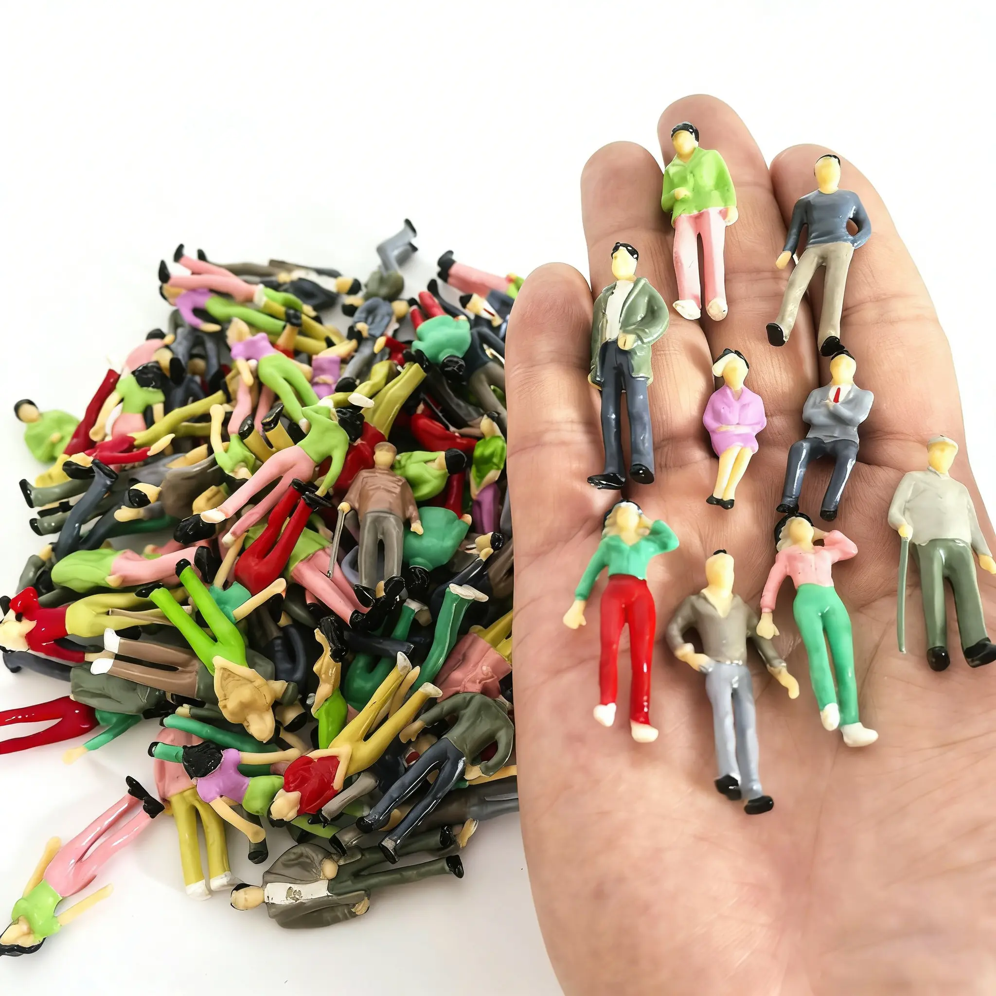 10pcs/20pcs/30pcs Non-Toxic ABS Plastic 4cm/1.57in Miniature People Figures Doll Figurines Figurine Set for Model Train Scenery, Diorama Kits, Sand Table Display - Easy Storage, Enhances Concentration - Suitable for 14+