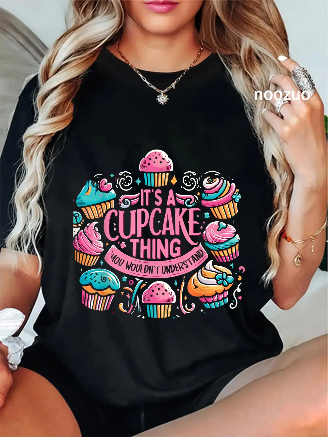 100% Cotton Funny Baking Lover Cupcake Dessert Pastry Cupcakes T-Shirt
