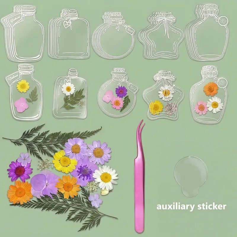 DIY Dried Flower Bookmark Making Craft Kit (User-Supplied Dried Flowers) - Home & Festive Party Gift Idea for Moms, Creative Mother's Day & Birthday Present