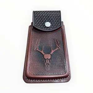 Funda Celular Vaquero de Piel Porta Celular con Venado Leather Western Style Phone Holster