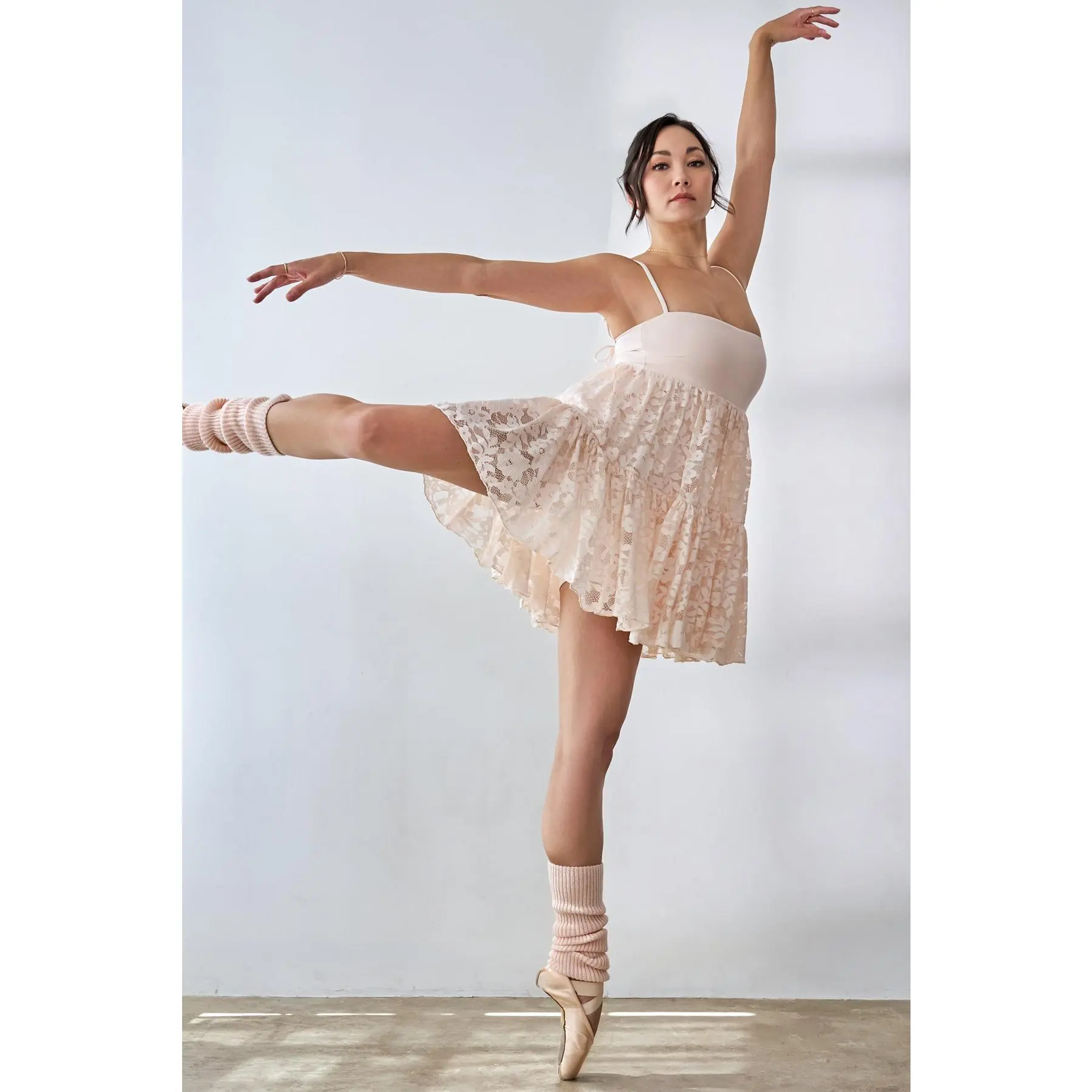 Lace Pirouette Babydoll Dress - Tutu Pink