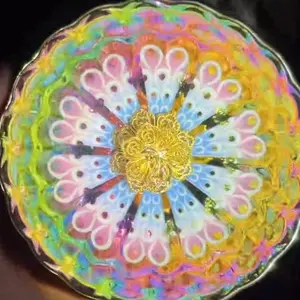 Seven-Color Glow Phoenix Handcrafted Ceramic Jianzi Tea Cup with Filigree Pattern & Glazed Surface for Elegant Tea Tasting