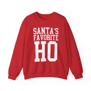 Santa’s Favorite Ho Retro 🎅 Funny Christmas Crewneck | Cozy Holiday Sweatshirt Aesthetic
