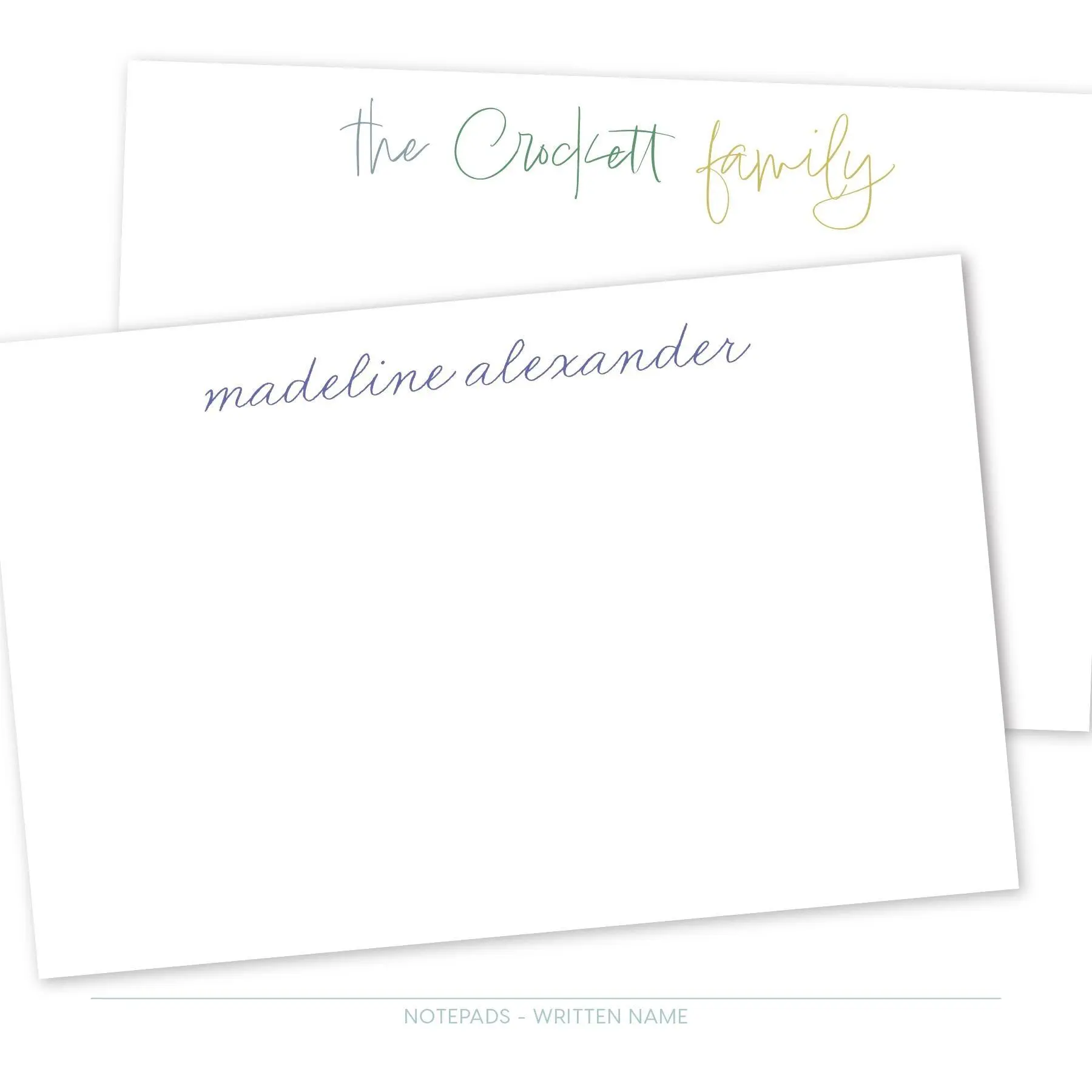 Written Name Personalized Notepad