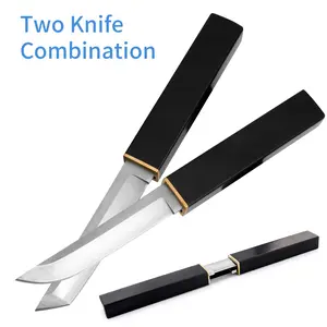 High Quality 2-in-1 Mother and Child Dual Knives Portable Camping Fishing Safety Knives for Men Outdoor Essentials Gift Option