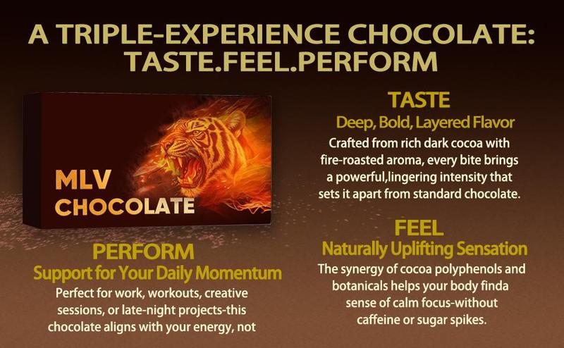 [HOT SALE 2026!!] MLV Chocolate - 8 Bars Artisan Mood-Enhancing Chocolate Bar with Natural Extracts & Cocoa Polyphenols - Supports Relaxation, Positivity & Daily Well-Being - Gluten-Free, Non-GMO