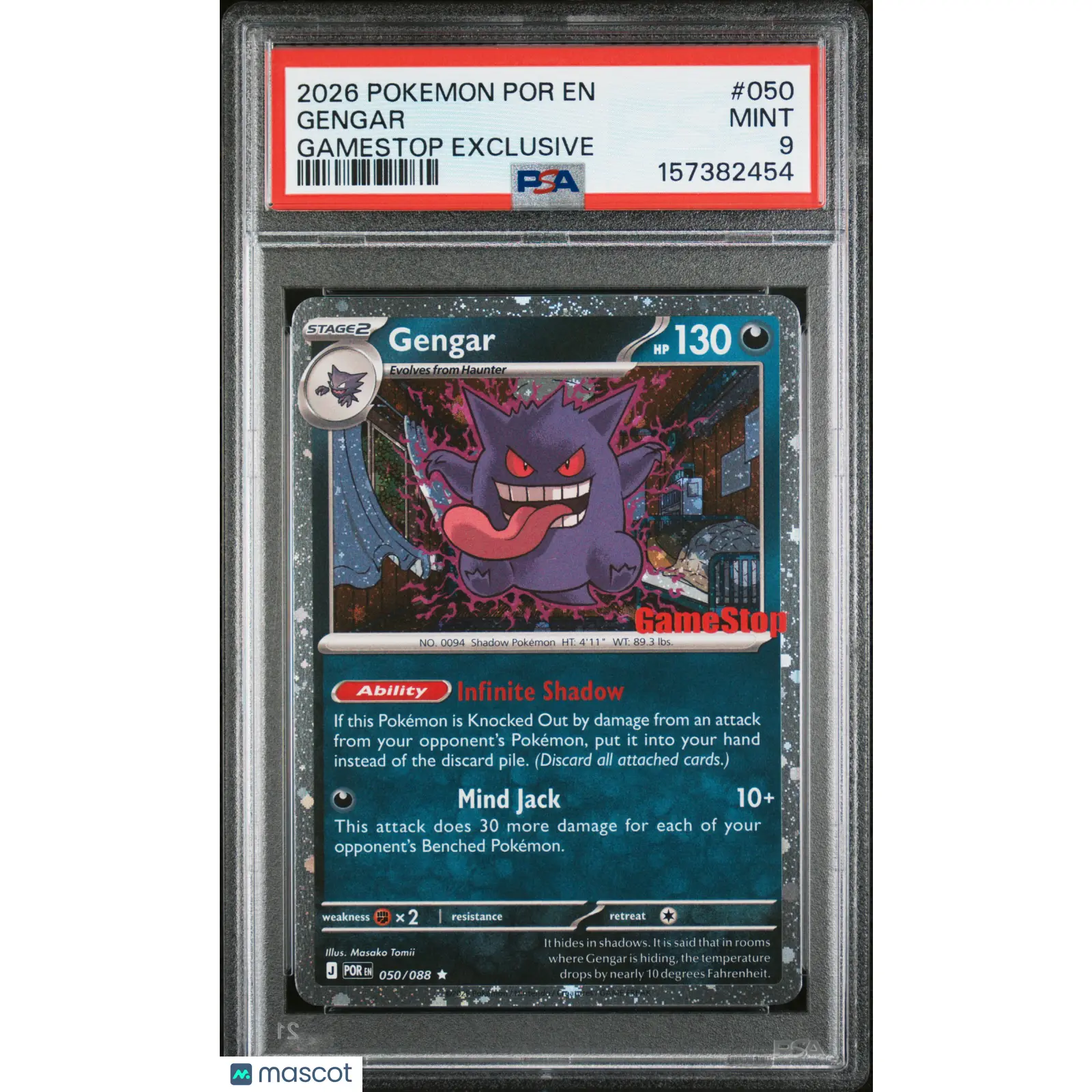 2026 Pokemon Perfect Order Gengar #050 Gamestop Exclusive PSA 9 MINT
