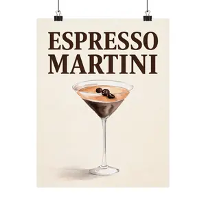 Espresso Martini Cocktail Poster Espresso Martini Cocktail Poster