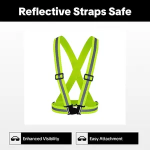 High Visibility Reflective Straps for Construction Workers Runners & Bicyclists Easy to Use Safety Gear for Day and Night Conditions Ideal for Consistent Visibility