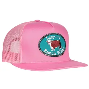 Lazy J Ranch Pink Original Buckle Classic Five Panel Trucker Hat
