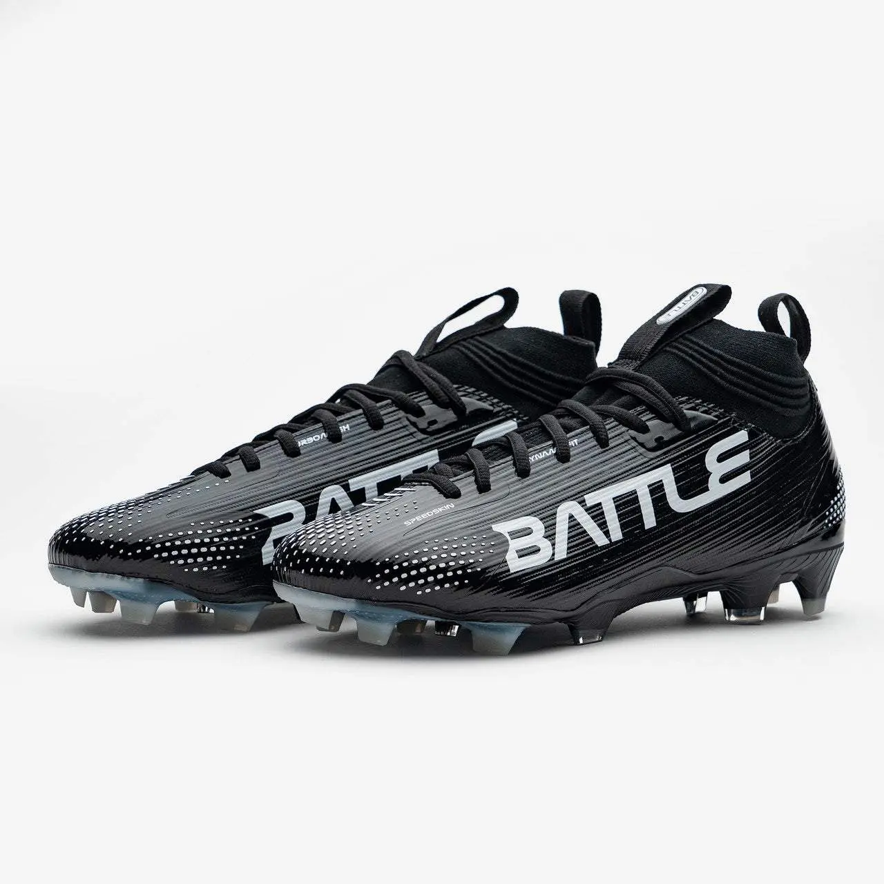 AstroFly Battle Cleats - White with Neon Green Laces - Elite Speed