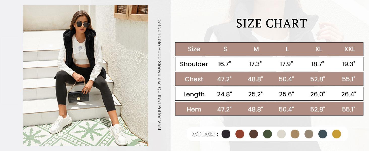 Tanming Womenswear Puffer Vest with Removable Hood | Lightweight Zip Up Vest with Detachable Hood and Pockets Casual Fall Winter Spring Sleeveless Outerwear Outfit
