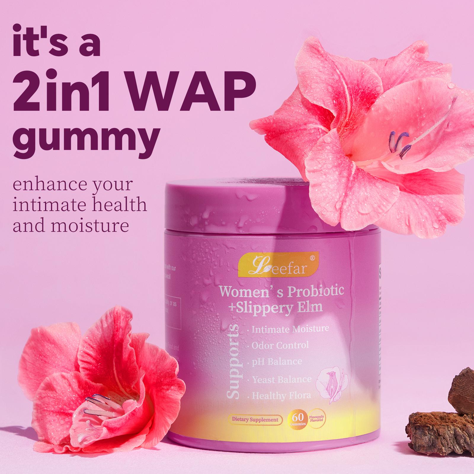 LEEFAR Her Juicy Feminine Probiotics Gummies- All in One Solution with Slippery Elm and Prebiotics&Lactobacillus Probiotic Blend for Women’s pH Balance and Dryness - Hawaiian Pineapple Gummies 60 Count probiotics women LEEFAR Her Juicy Feminine Probiotics Gummies- All in One Solution with Slippery Elm and Prebiotics&Lactobacillus Probiotic Blend for Women’s pH Balance and Dryness - Hawaiian Pineapple Gummies 60 Count probiotics women