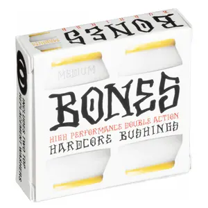 Bones Hardcore Medium Bushings 91a - Yellow/White (Set of 4)