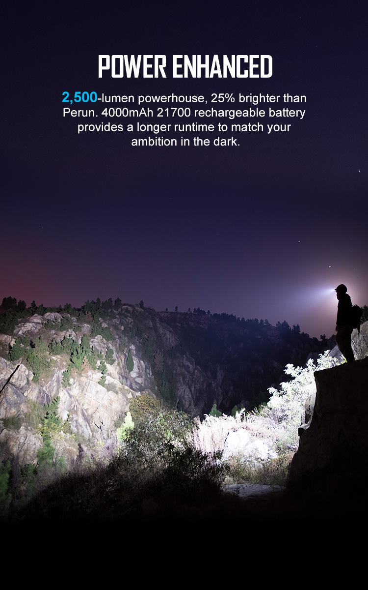 TikTokShopBlackFriday OLIGHT Perun 2 2500 Lumens Rechargeable Headlamp, Multi-Functional  MCC Waterproof Flashlight with Headband