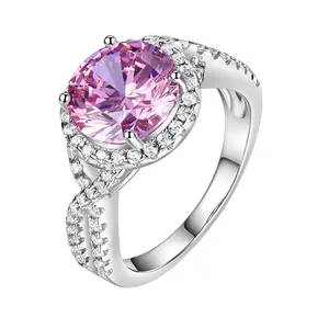Luxurious 3.0 Ct Fancy Pink Diamond Option Halo Engagement Ring