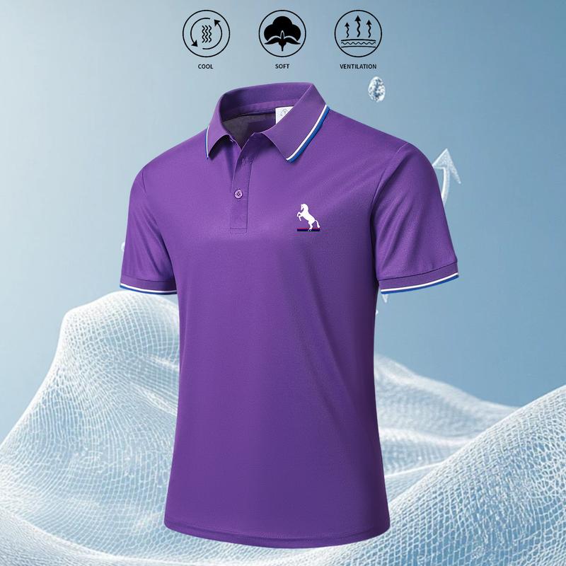 10 Pack New Summer Plain Polo Shirts Men Thin Comfortable Breathable Turn Down Collar Short Sleeve T-Shirt Outdoor Golf Tennis Clothes