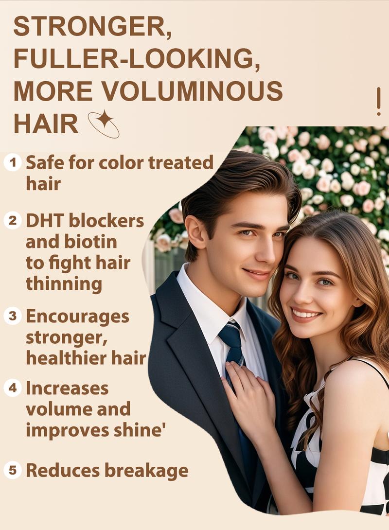 Tgideas Routine Wellness Anti-Thinning Hair Set Biotin DHT Blocker Shampoo & Conditioner for Women Men 2-Pack Root Nourishment Scalp Fortifying